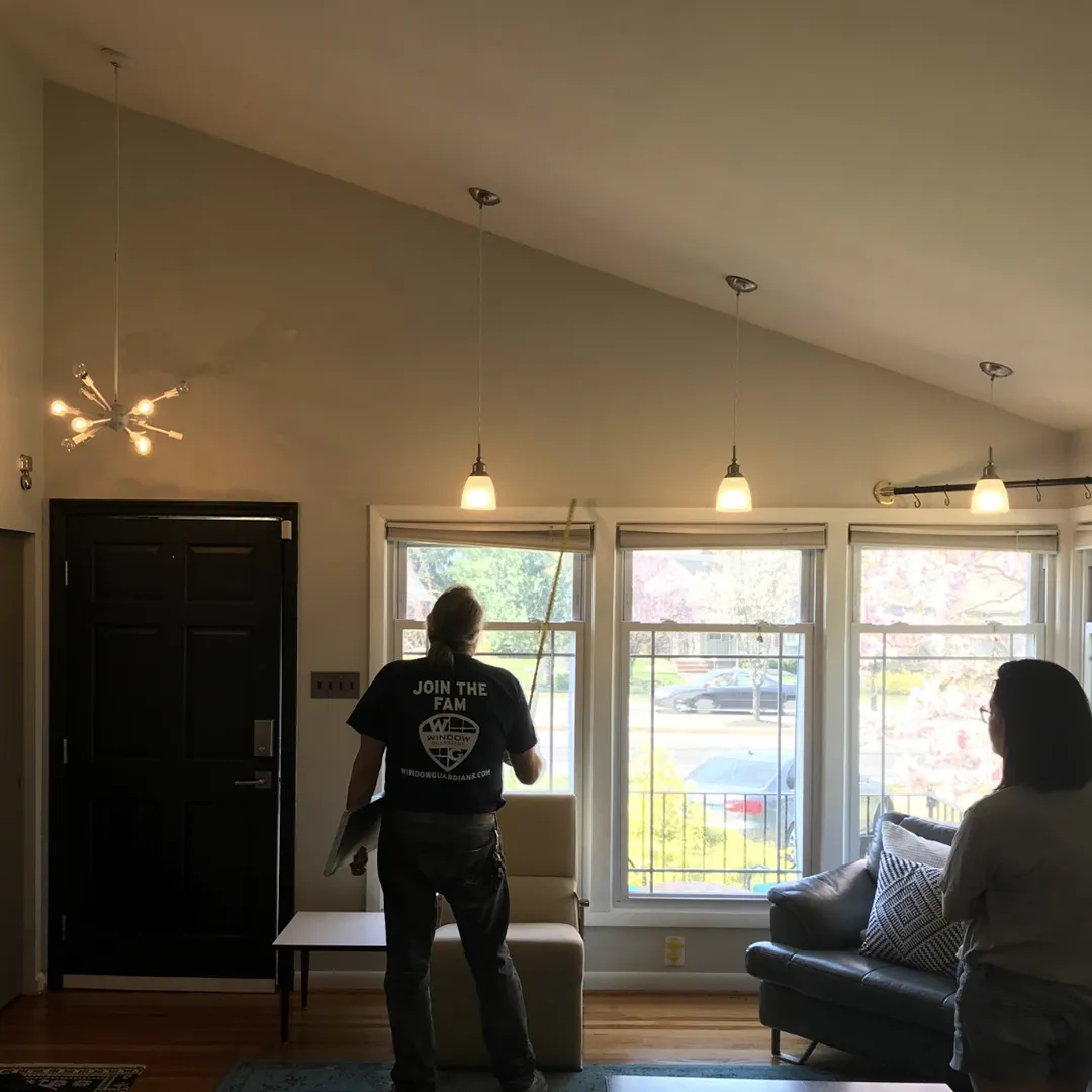 Living room entry wall before window and door replacement