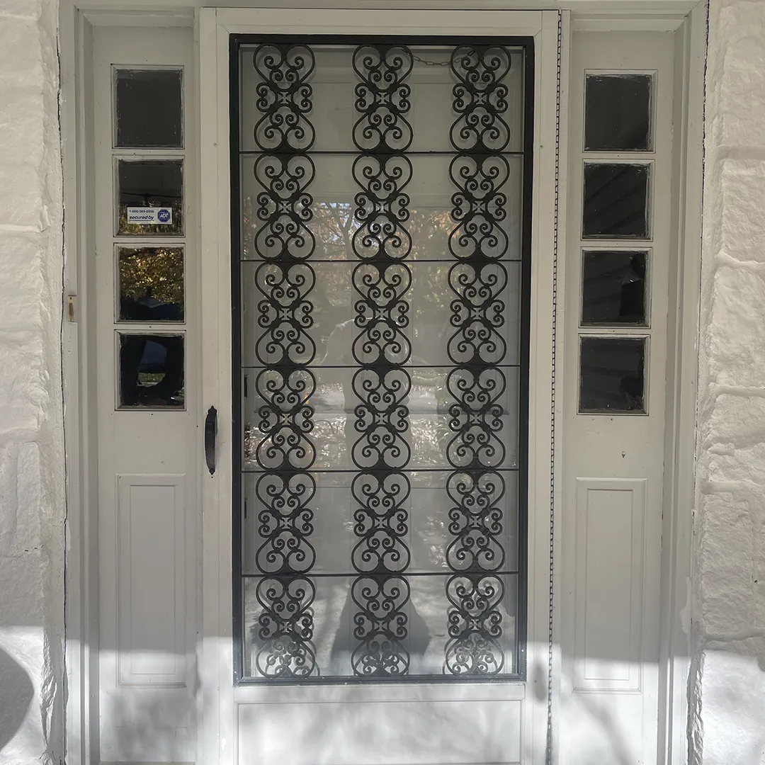 Front entrance before replacing the security door