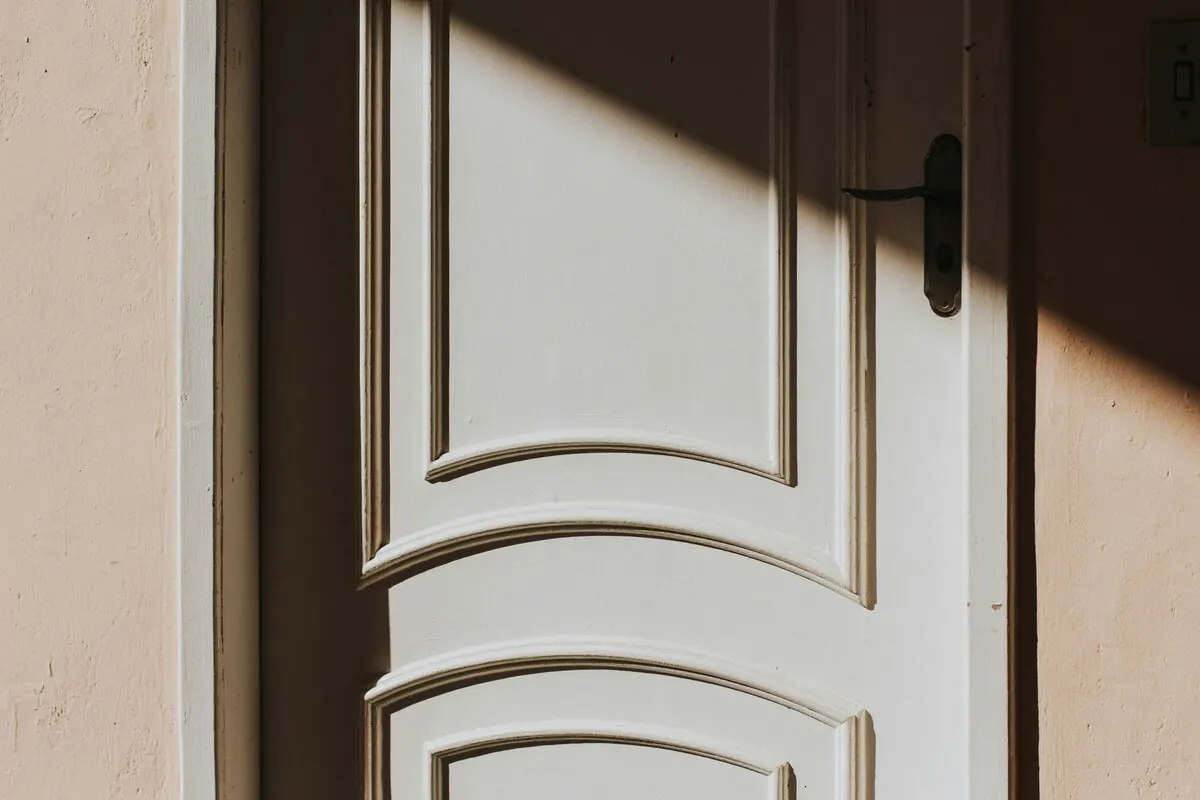 A white door