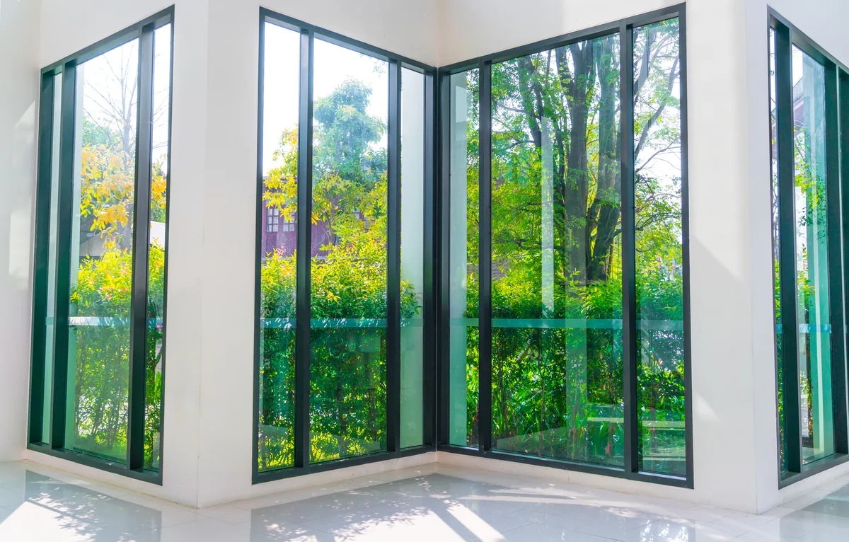 A huge glass window