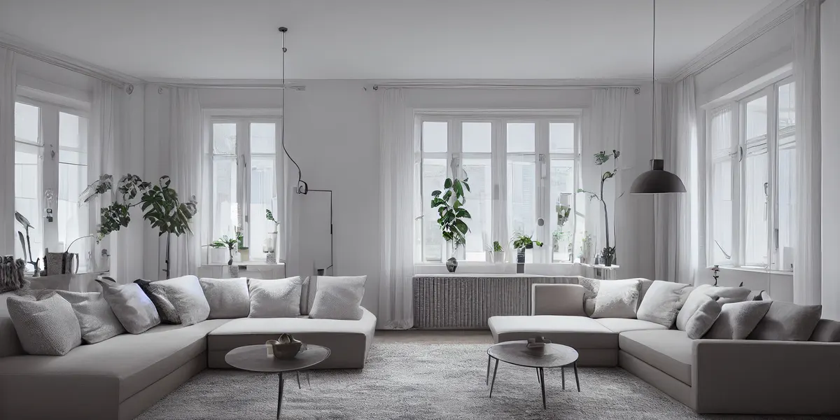 A stylish house with a lot of windows