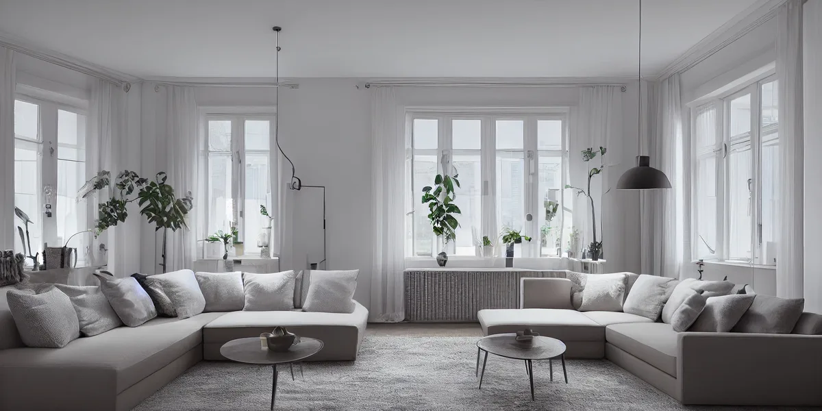 A stylish house with a lot of windows