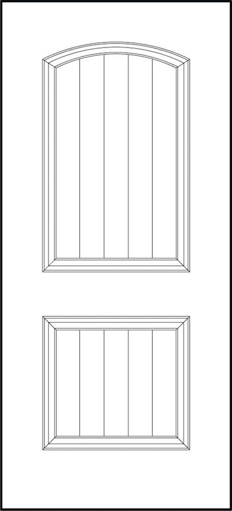 Embarq fiberglass entry door style 002CP-437 panel sketch