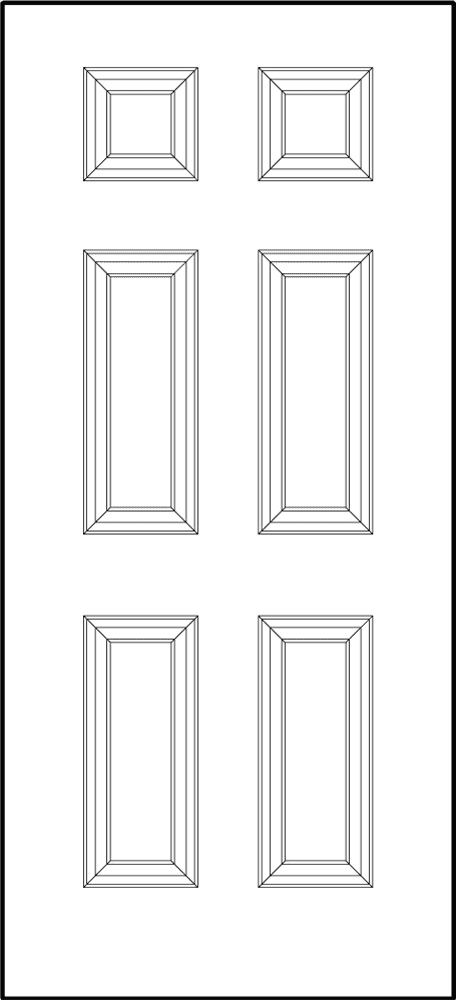 Embarq fiberglass entry door style 006-1 panel sketch
