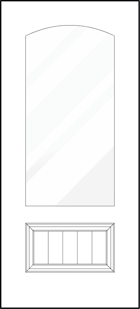 Embarq fiberglass entry door style 449-1PP panel sketch