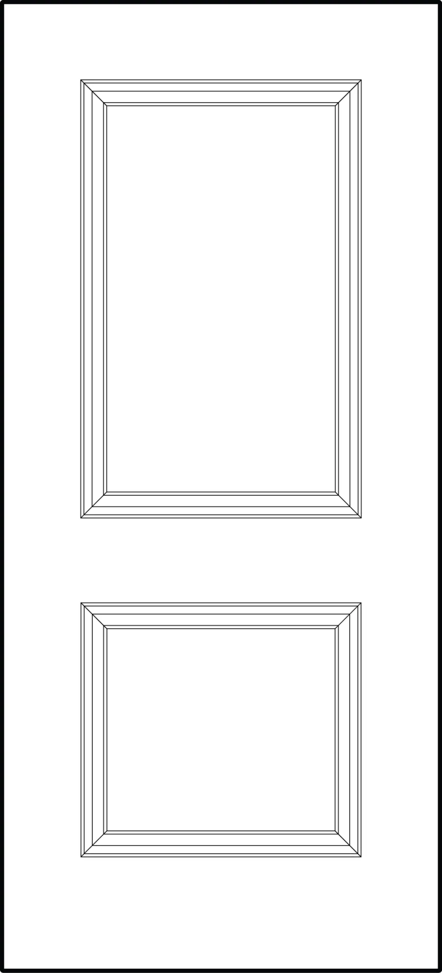 Heritage fiberglass entry door style 002 panel sketch