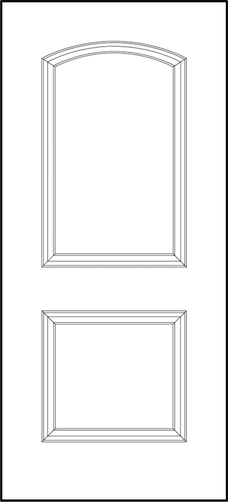 Legacy steel entry door style 002C-437 panel sketch