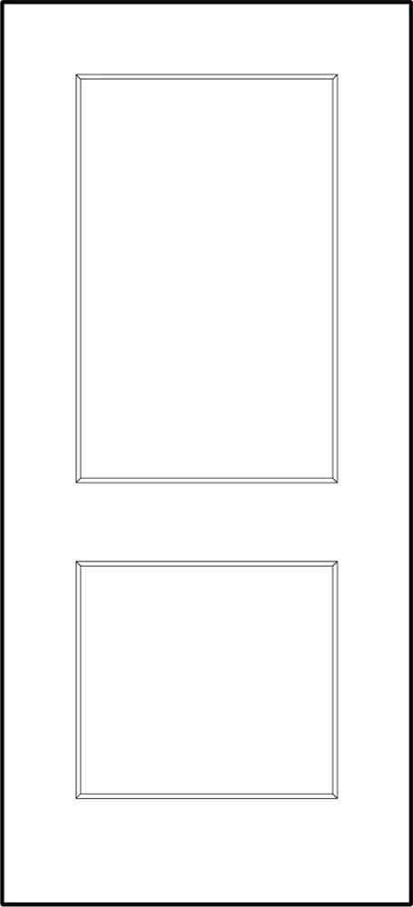 Legacy steel entry door style 002S-1 panel sketch