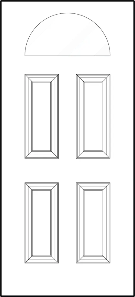 Legacy steel entry door style 400-4P-1 panel sketch