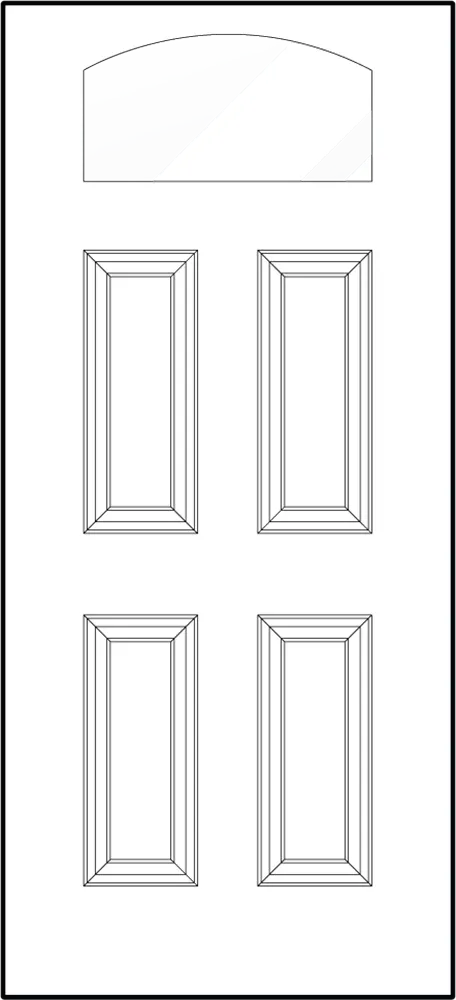 Legacy steel entry door style 419-1 panel sketch