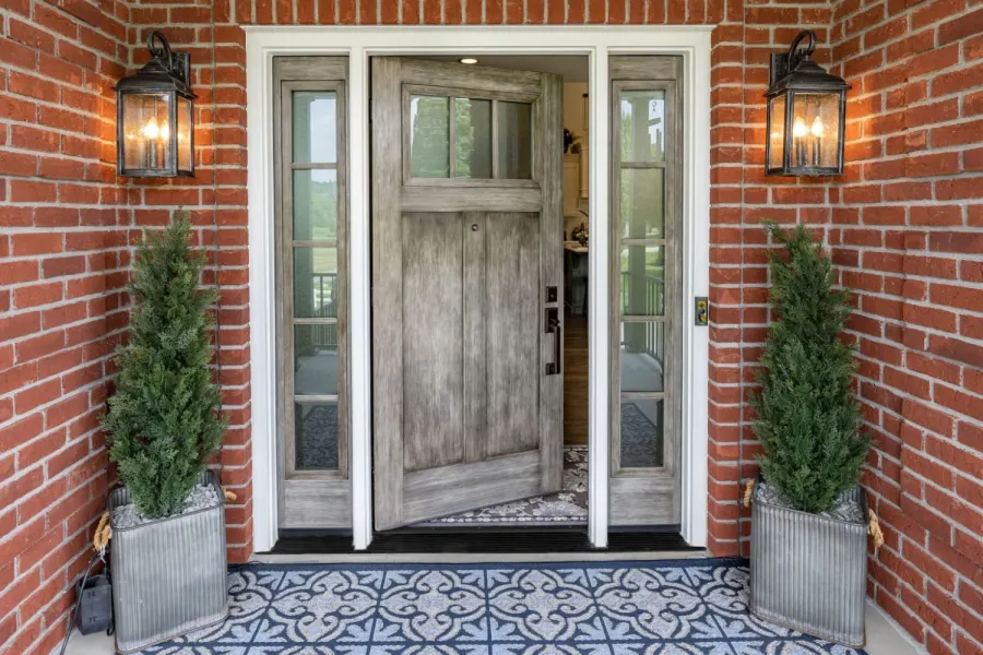 ProVia entry door with full decorative glass panel
