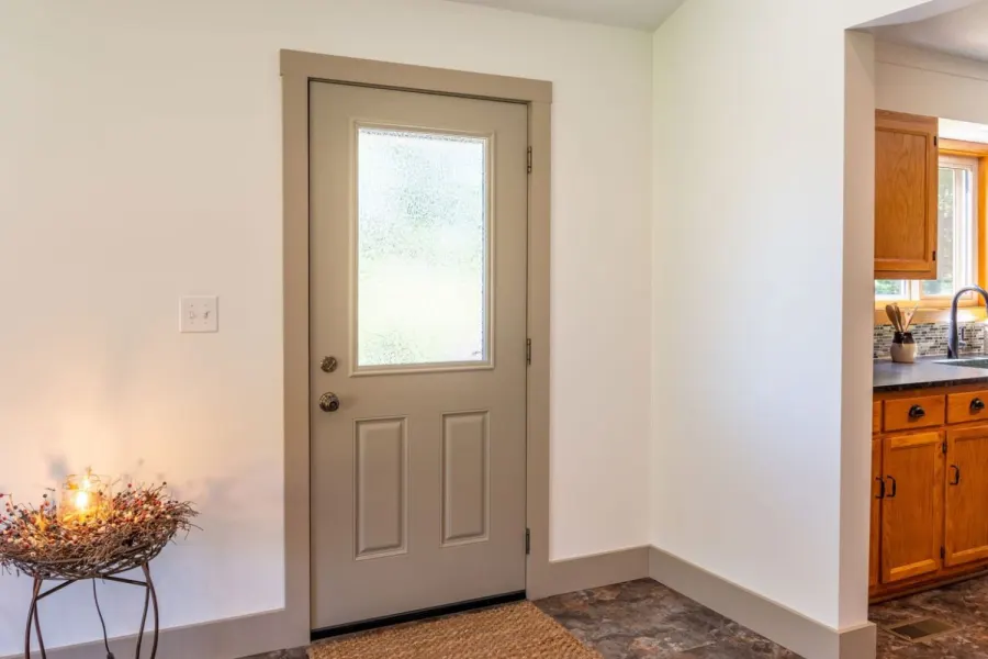 Traditional ProVia entry door with sidelites