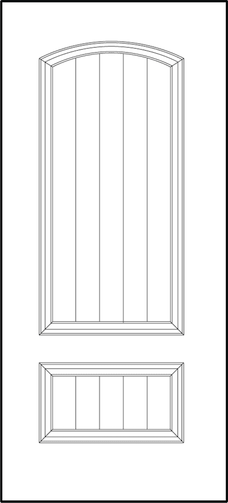 Signet fiberglass entry door style 002CP-449 panel sketch