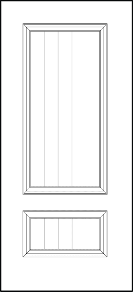 Signet fiberglass entry door style 002P-440 panel sketch