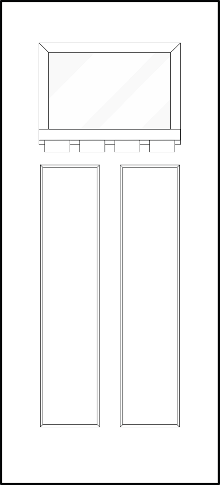 Signet fiberglass entry door style 420-DS panel sketch