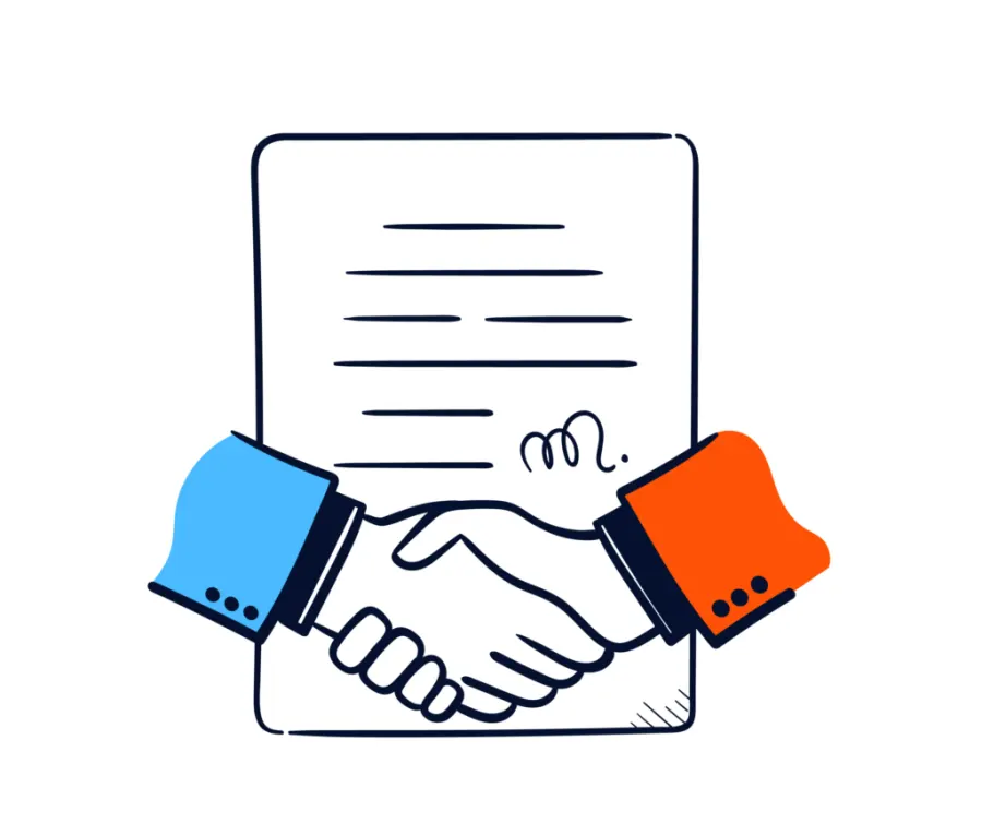 Agreement on terms process illustration