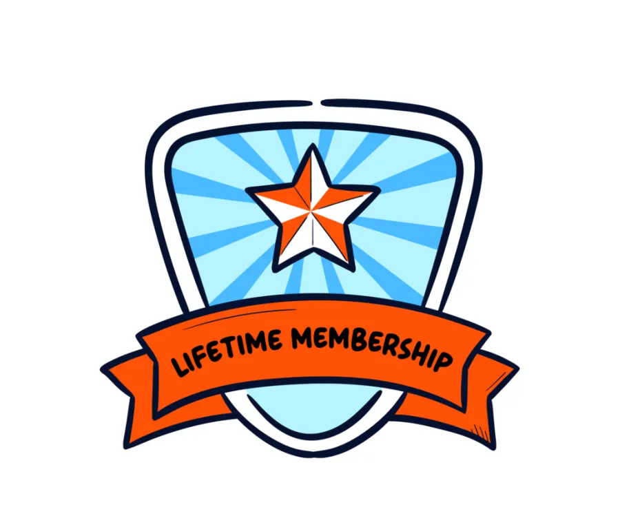 Lifetime membership process illustration