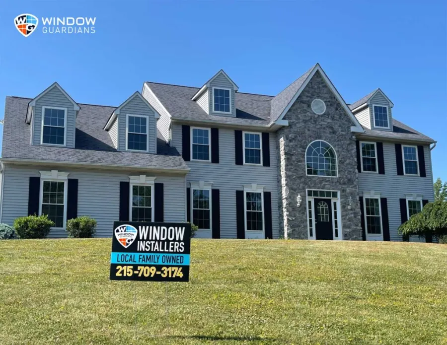 Roofing service project on a Bucks County area home