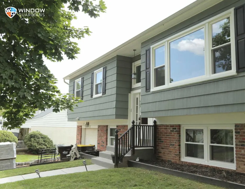 Residential siding replacement with clean exterior finish