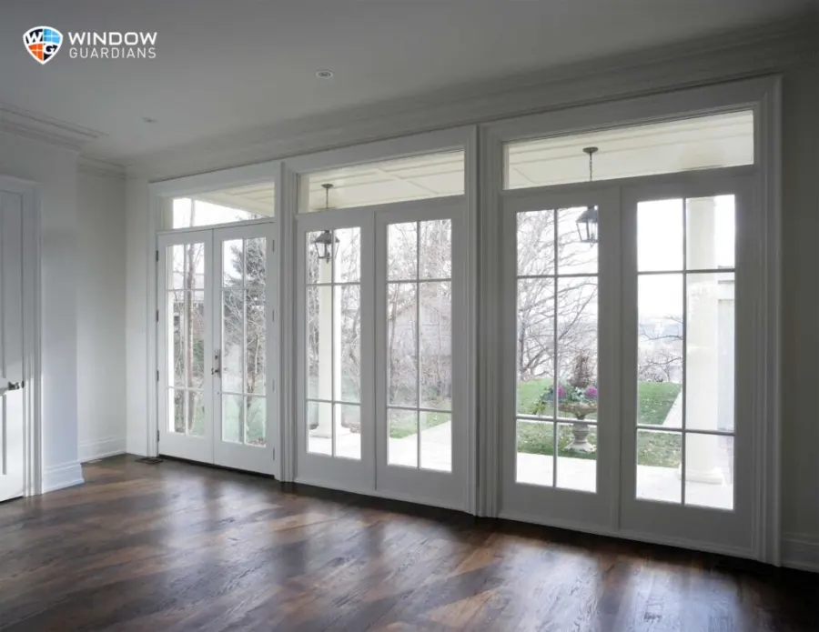 Window replacement project with exterior trim detail