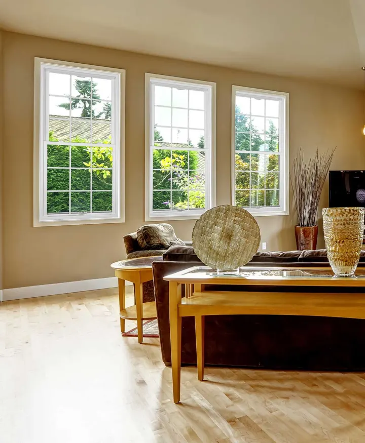 OKNA 800 Series double hung window closeup