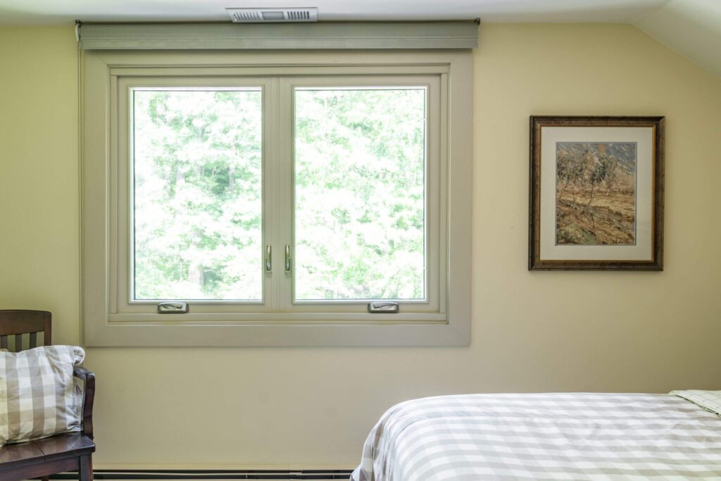 Newly installed window in a bedroom