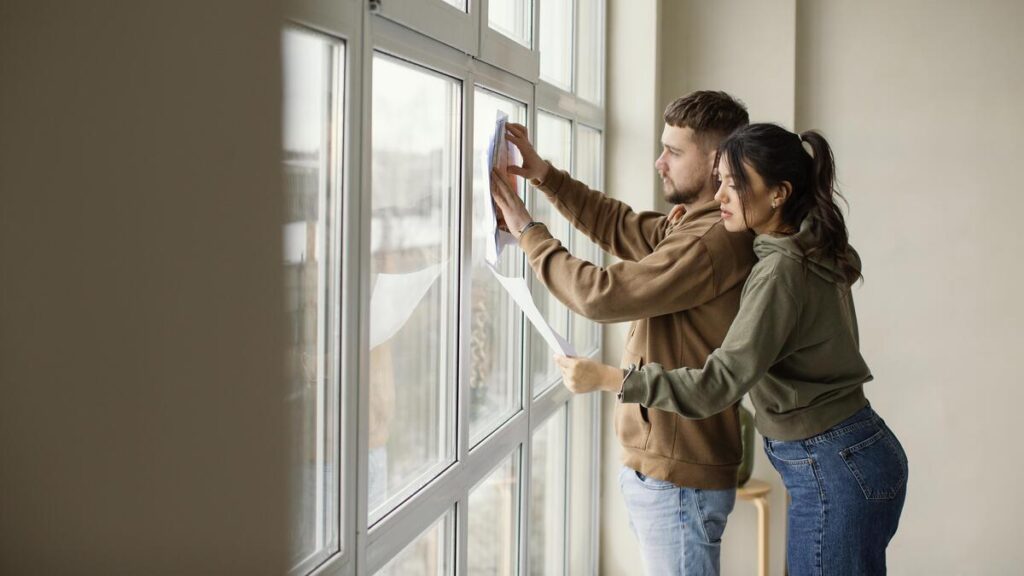 A couple planning for window replacement